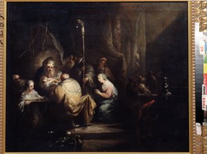 „Obrzezanie” (obrzezanie) Obraz Christiana Wilhelma Ernsta Dietricha (1712-1774) 1763 Państwowe Muzeum Sztuki Tula Rosja autorstwa Christian Wilhelm Ernst Dietrich