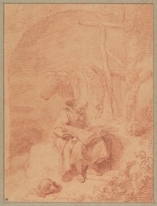 Der heilige Franziskus beim Lesen autorstwa Christian Wilhelm Ernst Dietrich