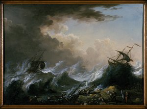 Burza i wrak statku autorstwa Christian Wilhelm Ernst Dietrich