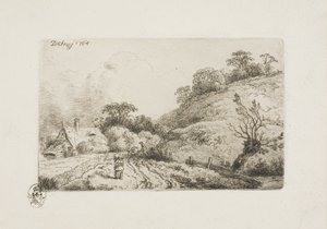 Pole kukurydzy (Sposób Rembrandta) autorstwa Christian Wilhelm Ernst Dietrich