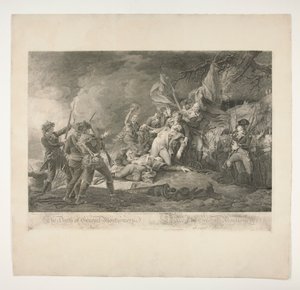 Śmierć generała Montgomery w Quebecu (La Mort du General Montgomery devant Quebec) autorstwa Christian Wilhelm Ketterlinus