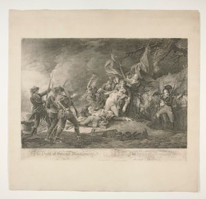 Śmierć generała Montgomery w Quebecu (La Mort du General Montgomery devant Quebec) autorstwa Christian Wilhelm Ketterlinus