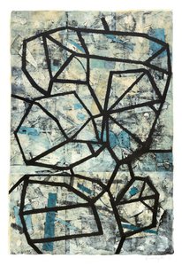 Pole siłowe, 2016 (monotypia na papierze) autorstwa Christina Fedyk