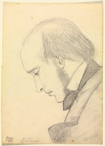 Portret Williama Michaela Rossettiego, ca. 1853. autorstwa Christina Georgina Rossetti