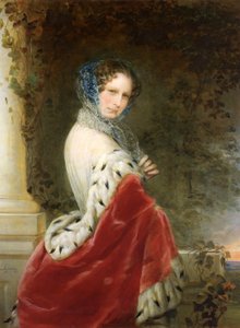 Portret cesarzowej Aleksandry Fiodorownej Charlotty Pruskiej, żony cesarza Mikołaja I 1798-1860, 1852