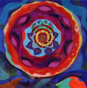 Meditation 4 Radiance Mandala, ok. 2017 (akryl na płótnie)