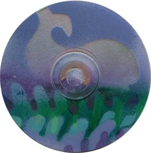 Wieloryb, ok. 2023 (akryl na płycie CD) autorstwa Christina Saj