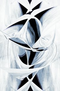 Elegancki monochromatyczny wzór w wiry autorstwa Christina Sillen
