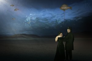 Surrealistyczna latająca ryba autorstwa Christine von Diepenbroek