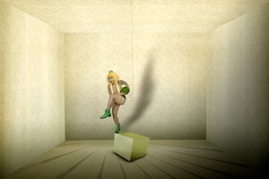 Surrealistyczna pozycja z zielonym arbuzem autorstwa Christine von Diepenbroek