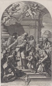 Prezentacja Matki Boskiej w Świątyni, 1670-80. autorstwa Christof Lederwasch