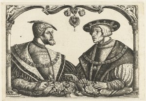 Karol V i Ferdynand I autorstwa Christoffel Bockstorffer