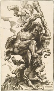 Herkules walczący z furią i niezgodą autorstwa Christoffel Jegher after Sir Peter Paul Rubens