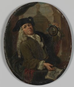 Portret Arnouda van Halena (1673-1732). Malarz, grafik, poeta i kolekcjoner w Amsterdamie autorstwa Christoffel Lubienitzki (copy after)