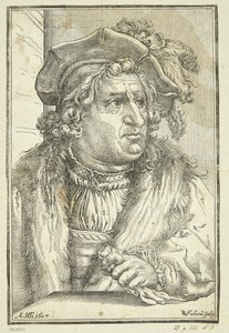 Fantazyjny portret starego mężczyzny w kapeluszu autorstwa Christoffel van
