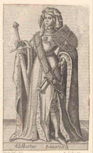 Portret Albrechta Bawarii, hrabiego Holandii, Hainaut i Zelandii autorstwa Christoffel van Sichem (I)
