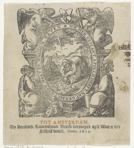 Winieta tytułowa z mężczyzną sadzącym plony autorstwa Christoffel van Sichem (II) (possibly)