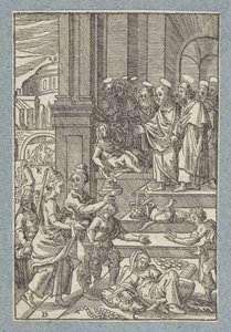 Ananiasz i Szafira autorstwa Christoffel van Sichem (II)