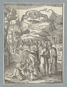 Chrystus uzdrawia trędowatego autorstwa Christoffel van Sichem (II)