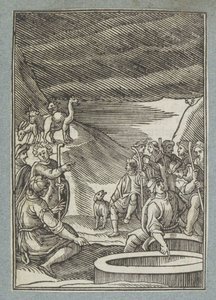 Józef zostaje wrzucony do studni autorstwa Christoffel van Sichem (II)