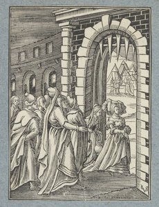 Judyta i jej służąca w drodze do Holofernesa autorstwa Christoffel van Sichem (II)