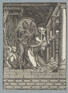 Król Niniwy czyni pokutę autorstwa Christoffel van Sichem (II)