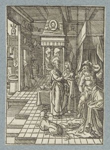 Piotr błaga Eneasza autorstwa Christoffel van Sichem (II)