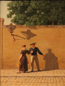 Duński:  En matros, som tager afsked med sin pige Żeglarz rozstający się ze swoją dziewczyną autorstwa Christoffer Wilhelm Eckersberg