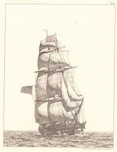 Duński:  Bryg północnoamerykański autorstwa Christoffer Wilhelm Eckersberg