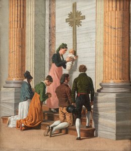 Nabożeństwo przy Świętych Drzwiach Bazyliki Świętego Piotra, ok. 1814 (olej na płótnie)