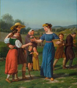 "Panna z daleka" Z wiersza Schillera autorstwa Christoffer Wilhelm Eckersberg