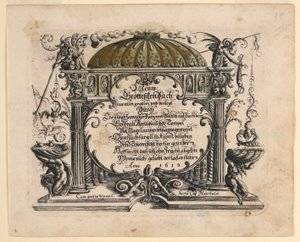 Strona tytułowa, z Neuw Grotteßken Buch (Nowa księga groteskowa)