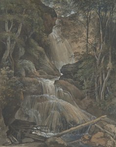 Wodospad w lesie w Langhennersdorf, XVIII-pocz. XIX w.