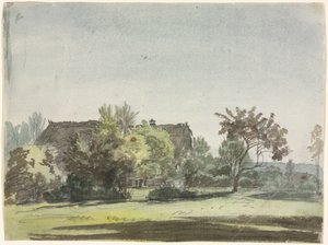 Dom wiejski za drzewami 1790.