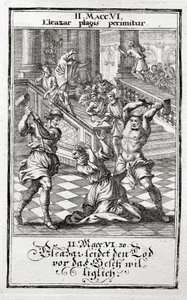 Eleazar chętnie przyjmuje karę śmierci, Machabeusze 1695