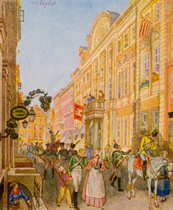 Hamburger Burgerwehr / Hamburger Militia (kolorowa litografia)