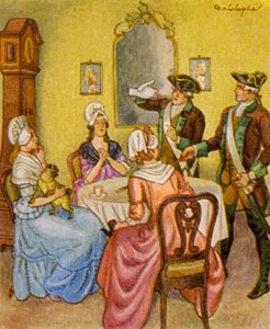 Kaffeeriecher / Coffee Smeller (kolorowa litografia)