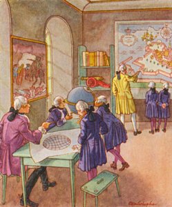 Kriegsschule / Szkoła Wojenna (kolorowa litografia)
