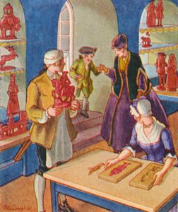 Lebzelter Und Wachszieher / Lebzelter and Wax Puller (kolorowa litografia)