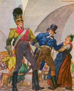 Munchener Bierkeller / Monachijska piwiarnia (kolorowa litografia)