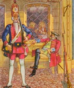 Riesengarde / Giant Guard (kolorowa litografia)