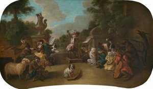 Singerie: Koncert, c. 1739. autorstwa Christophe Huet