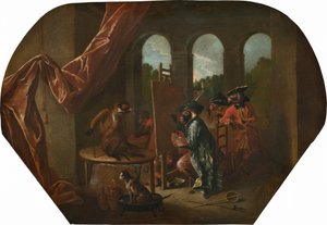 Singerie: Malarz, c. 1739.