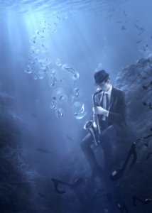 Podwodny jazzman autorstwa Christophe Kiciak