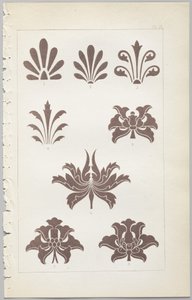 Sztuka projektowania dekoracyjnego : z dodatkiem, podającym godziny otwarcia kwiatów, wyd. Day & Son, Londyn, 1862 autorstwa Christopher Dresser