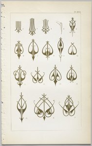 Sztuka projektowania dekoracyjnego : z dodatkiem, podającym godziny otwarcia kwiatów, wyd. Day & Son, Londyn, 1862 autorstwa Christopher Dresser