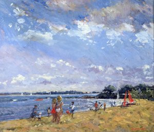Wieczór, Carnac (olej na płótnie)