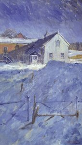 Zima w Silver Lodge (olej na płótnie)