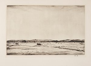 Sussex Downs, wyd. 1926. autorstwa Christopher Richard Wynne Nevinson