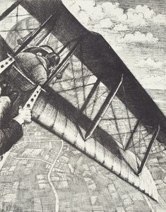 Bankowość na 4000 stóp, ok. 1918 (lito) autorstwa Christopher Richard Wynne Nevinson